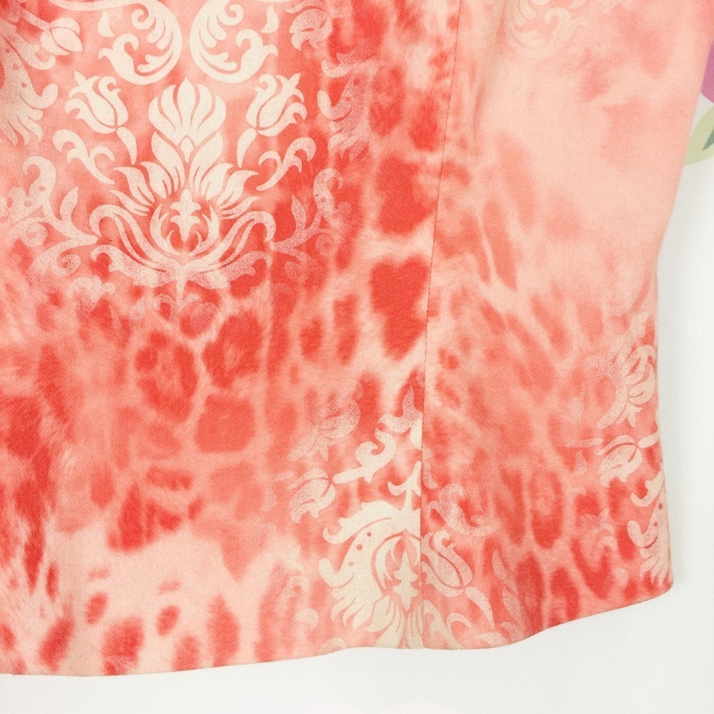 St. John Sport Printed Orange Crop Tank Top S - Picture 3 of 8